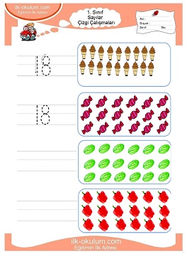 Çocuklar İçin Çizgi Çalışma Sayfaları 